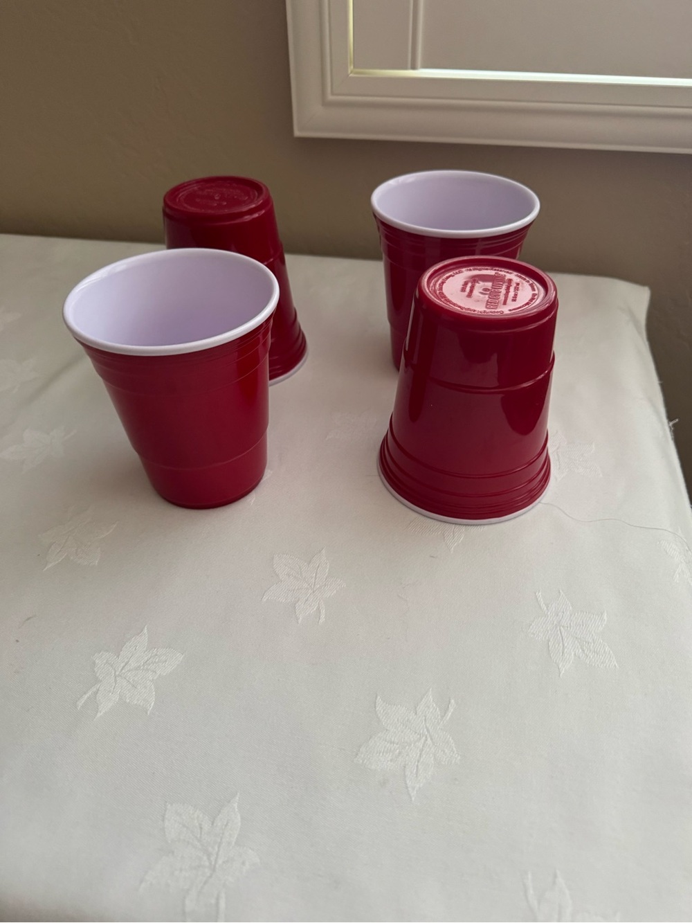 16 oz Red Melamine cups 4 Pac Fairly Odd Novelties